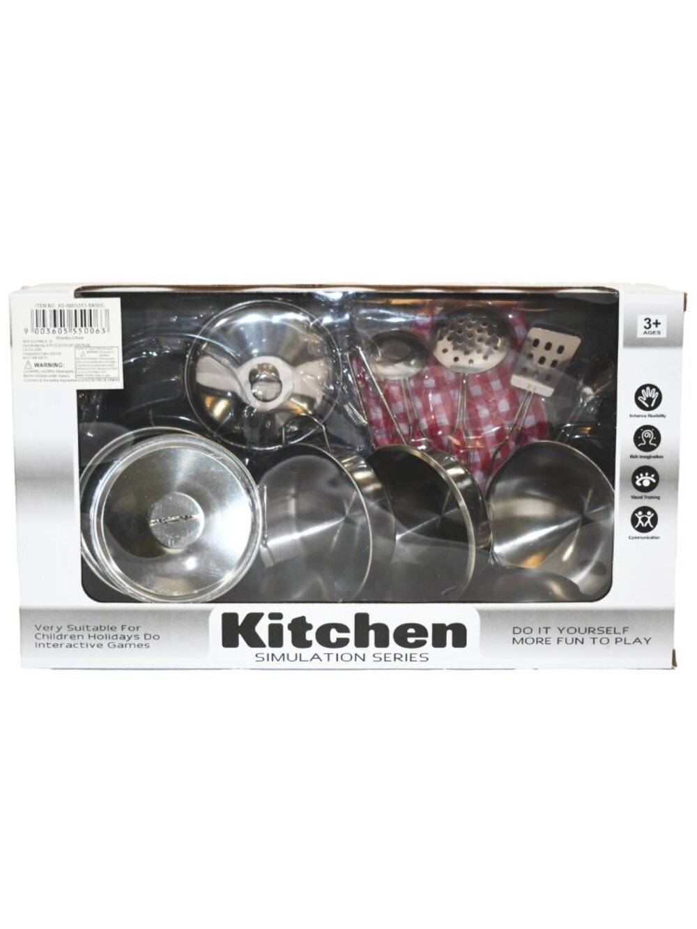 NWT Kids Stainless Steel Kitchen Accessory Set – 11pc Cooking Toy Kit - Picture 13 of 13